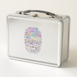 Unicorn Cute Colourful and a Little Magical Origin Metal Lunch Box