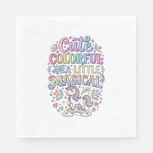 Unicorn Cute Colourful and a Little Magical Origin Napkin