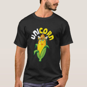 Unicorn Cute Corn Matching Farmer Vegan Lover Kids T-Shirt