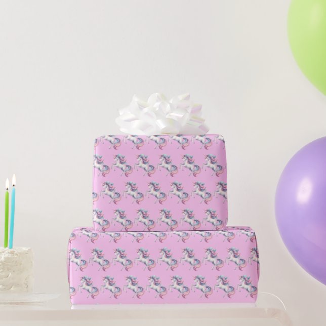 Girls Personalised Happy Birthday Wrapping Paper