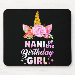 Unicorn cute nani of the birthday girl funny mouse mat