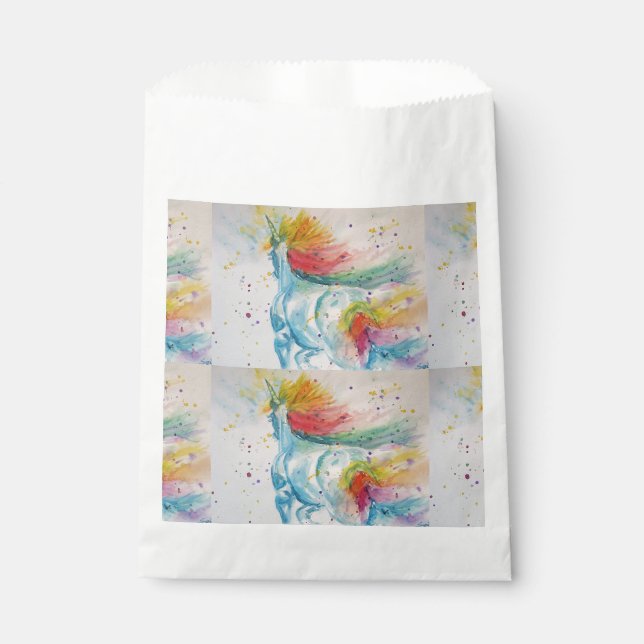 Unicorn Cute Rainbow pet Animal Party Favour Bags (Front)