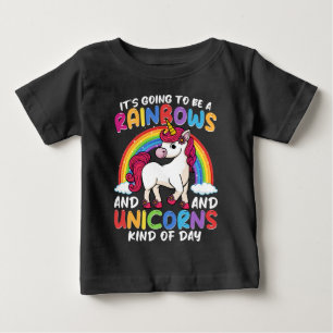 Unicorn Cute Whimsical Funny Rainbows And Unicorns Baby T-Shirt