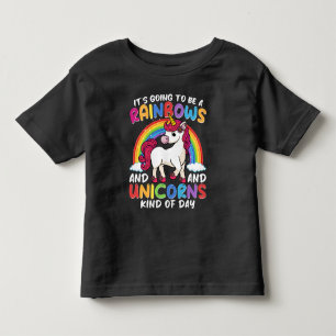 Unicorn Cute Whimsical Funny Rainbows And Unicorns Toddler T-Shirt