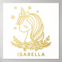 Unicorn Cute Whimsical Girly Personalised Name