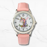 Unicorn Cute Whimsical Girly Pink Floral Girl's Watch<br><div class="desc">Unicorn Cute Whimsical Girly Pink Floral Personalized Name Girl's Watch features a cute unicorn with stars,  hearts and flowers. Personalized with your name. Perfect gifts for girls for birthday,  Christmas,  holidays and more. Designed by ©Evco Studio www.zazzle.com/store/evcostudio</div>