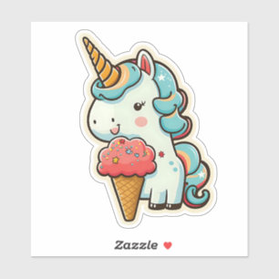 Unicorn cute with Ice Cream Pastel colors