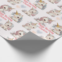 Unicorn Cuteness Overload Add Girl's Name Birthday