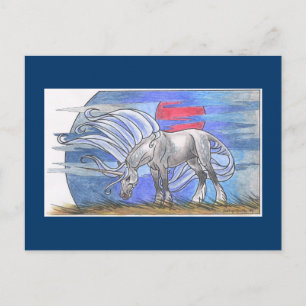 Unicorn Cycle - Winter ©1999 Postcard