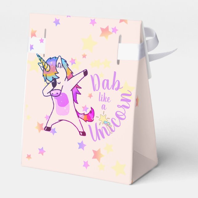 Unicorn Dab Dance Star Personalised Favour Box (Back Side)