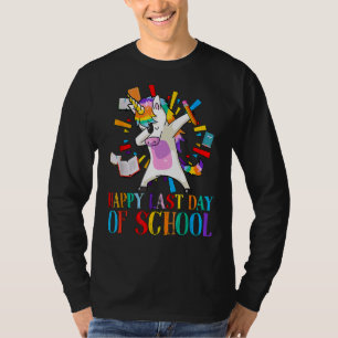 Unicorn Dab Happy Last Day Of School For Men Wome T-Shirt