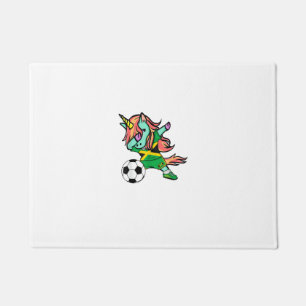 Unicorn Dab Jamaica Soccer Jersey Jamaican Footbal Doormat