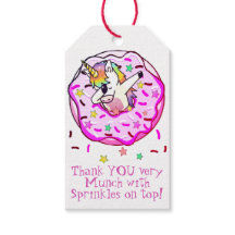Unicorn Dab Pose in Pink Iced Doughnut and Sprinkl