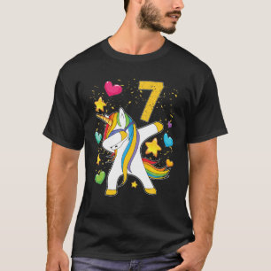 Unicorn Dabbing 7Th Birthday Gift Classic T-Shirt
