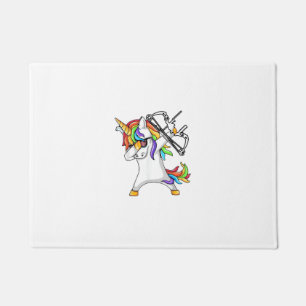 Unicorn dabbing Archery Funny shirt Doormat