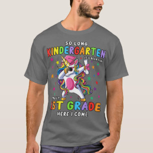 Unicorn Dabbing So Long Kindergarten 1st Grade Her T-Shirt