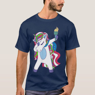 Unicorn Dabbing USA Patriotin Womens Unicorn T-Shirt