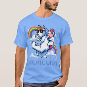 Unicorn Dad and Baby Awesome Papa Fathers Dayboy T-Shirt