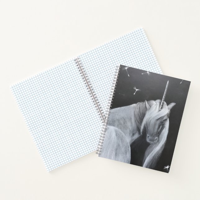Unicorn & Dandelion spiral notebook (Inside)