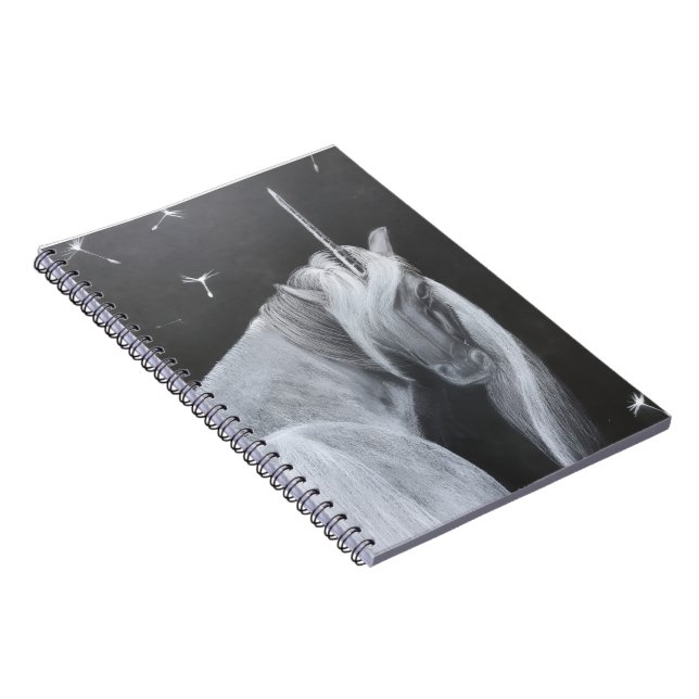 Unicorn & Dandelion spiral photo notebook (Right Side)