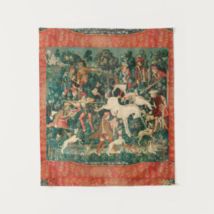UNICORN DEFENDS ITSELF,Other Animals Green Tapestry