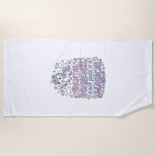 Unicorn Dental Hygienist but Make It Magical Cute Beach Towel