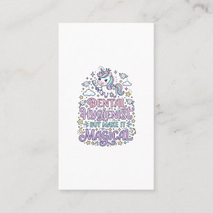 Unicorn Dental Hygienist but Make It Magical Cute  Business Card