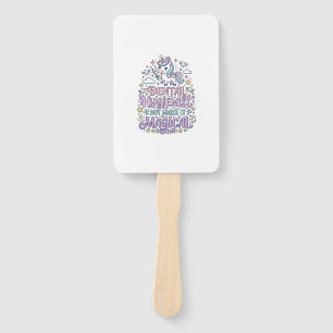Unicorn Dental Hygienist but Make It Magical Cute Hand Fan