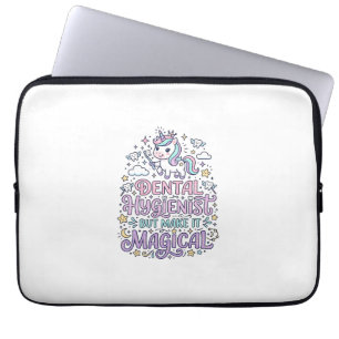 Unicorn Dental Hygienist but Make It Magical Cute Laptop Sleeve