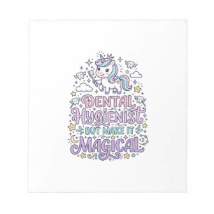 Unicorn Dental Hygienist but Make It Magical Cute  Notepad