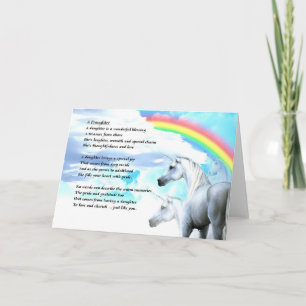 Unicorn Design - Daughter Poem Card