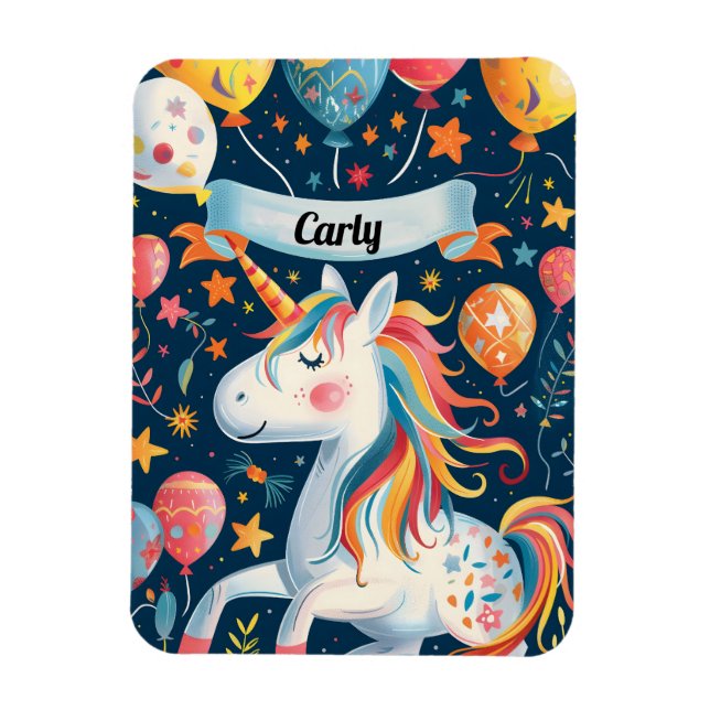 Unicorn design for kids magnet (Vertical)