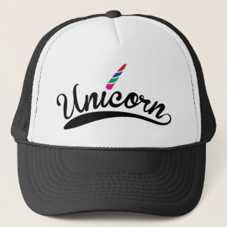 Unicorn Design Rainbow Word Letters Trucker Hat