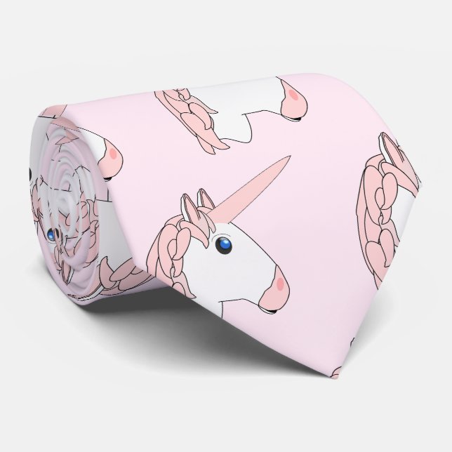Unicorn Design Tie (Rolled)