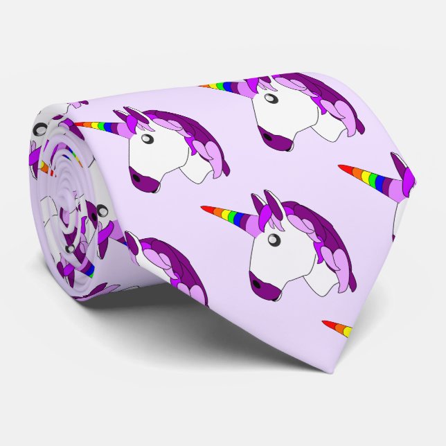 Unicorn Design Tie (Rolled)