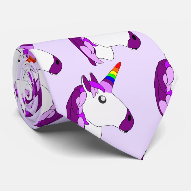 Unicorn Design Tie (Rolled)