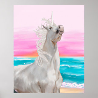 Unicorn Digital Oil Painting Poster