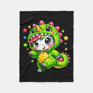 Unicorn Dinosaur Colourful Costume Cosplay Rainbow Fleece Blanket