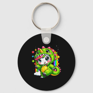 Unicorn Dinosaur Colourful Costume Cosplay Rainbow Key Ring