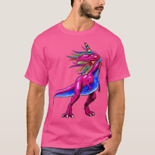 Unicorn Dinosaur T Rex Gift Women Men Kids Girl B T-Shirt