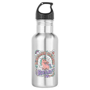 Unicorn Dinosaur Unicorn Roar Retro Style T-Shirt  532 Ml Water Bottle