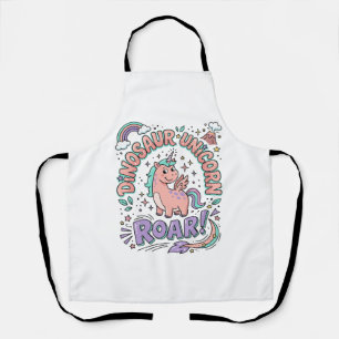 Unicorn Dinosaur Unicorn Roar Retro Style T-Shirt  Apron
