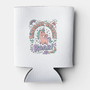 Unicorn Dinosaur Unicorn Roar Retro Style T-Shirt  Can Cooler