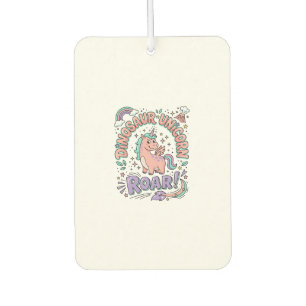 Unicorn Dinosaur Unicorn Roar Retro Style T-Shirt Car Air Freshener