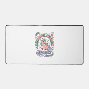 Unicorn Dinosaur Unicorn Roar Retro Style T-Shirt Desk Mat