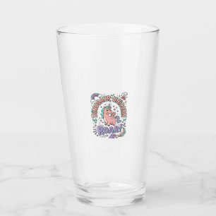 Unicorn Dinosaur Unicorn Roar Retro Style T-Shirt Glass