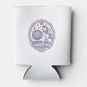 Unicorn Disco Ball Unicorn Playful Print on Demand Can Cooler