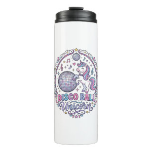 Unicorn Disco Ball Unicorn Playful Print on Demand Thermal Tumbler