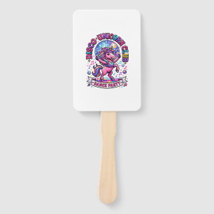 Unicorn Disco Unicorn Club Commercial Shirt Graphi Hand Fan