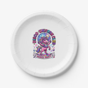 Unicorn Disco Unicorn Club Commercial Shirt Graphi Paper Plate